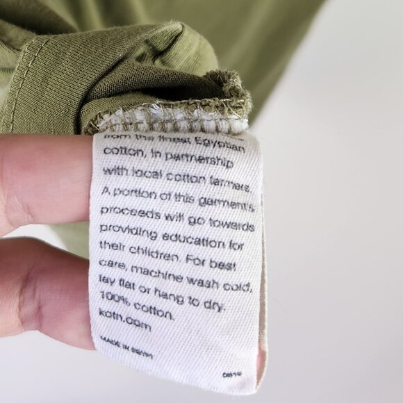 The RealReal KOTN Green Embroidered Logo Short Sleeve Tee sz XL - Picture 7 of 7